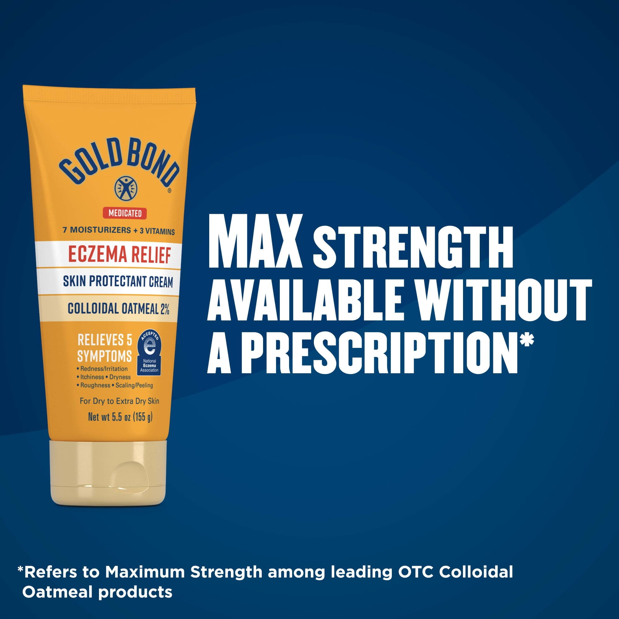 Gold Bond Medicated Eczema Relief Skin Protectant Cream, 5.5 oz., With 2% Colloidal Oatmeal