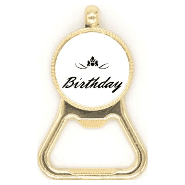 Happy Birthday Presents Blessing Beautiful Beer Bottle Cap Opener Stainless Steel Key Chain