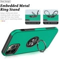thumbnail image 4 of Shockproof Case for iPhone 14 Pro Max, [Embedded Finger Ring] Military Grade Phone Case Cover with Reinforced Metal Stand Kickstand [Support Magnetic Car Holder] for iPhone 14 6.7'', Green, 4 of 13