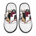 thumbnail image 1 of Balery Vintage Buffalo Plaid Christmas Camper Pantuflas de Casa de Felpa Silenciosas con Diseño Estampado, Zapatillas Cómodas Antideslizantes de Algodón para Interior-Large, 1 of 8