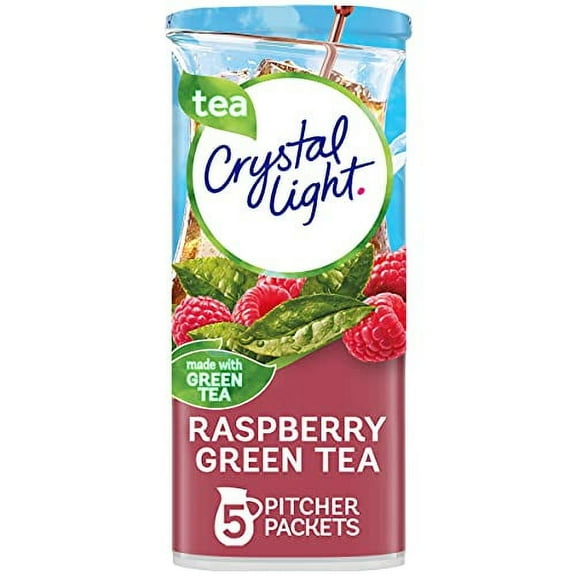 Crystal Light Sugar-Free Raspberry Green Tea Naturally Flavored Powdered Drink Mix 5 Count Pitcher Packets