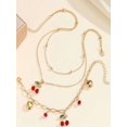 thumbnail image 3 of Conjunto de Joyería para Mujer con Diseño de Cereza: 1 Collar y 1 Pulsera, 3 of 6
