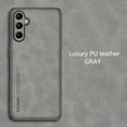 thumbnail image 1 of Case For Samsung M35 5G Case Luxury Matte Leather Phone Back Cover For Samsung Galaxy M 35 Capa Silicone Shell Shockproof Bumper GRAY For Samsung M35 5G, 1 of 6