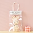thumbnail image 2 of Kieccall Corals Fleece Small Towel Squares Handkerchief Cute Rabbits Shaped Souvenir Gift Towel, 2 of 7