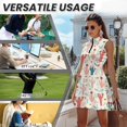 thumbnail image 6 of COEQINE Cactus and Floral Print Women's Golf Dress with Built in Shorts and Pockets Sleeveless Lightweight Athletic Dresses Breathable Elastic Tennis Outfits, M, 6 of 7