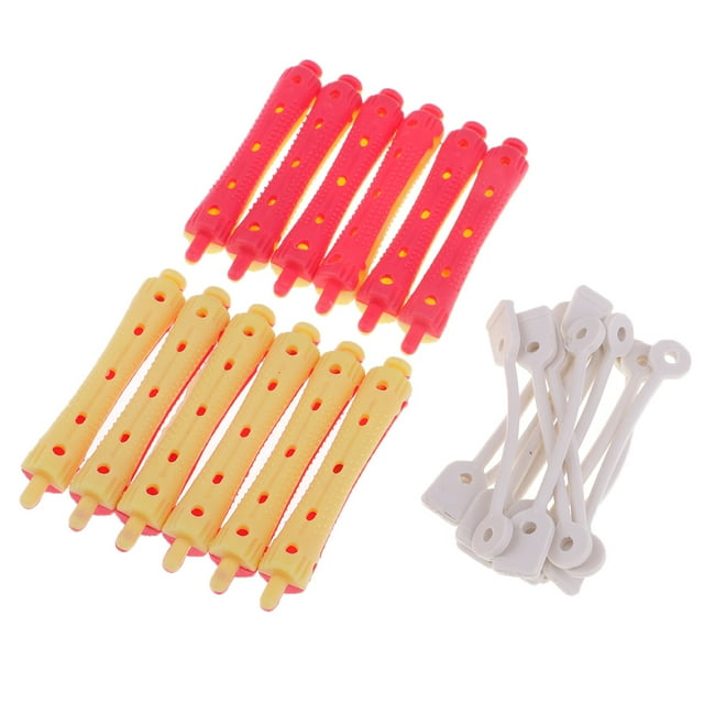 Yinanstore Lots 12 Rouleaux de Tiges Permanentes Professionnelles pour Bricolage Bouclage Vagues Tiges de Coiffage - 7 x 1,3 cm