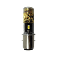thumbnail image 1 of Foco de faro LED media vuelta para moto Rasen luz amarilla y blanca con luz preventiva azul 12W dorado, 1 of 3