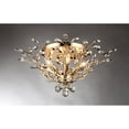 thumbnail image 2 of HomeRoots Decor Ava 6-light Gold 27-inch Crystal Flush Mount, 2 of 5
