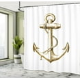 thumbnail image 5 of Ambesonne Anchor Shower Curtain, Nautical Voyage, 69"Wx70"L, Yellow and Black, 5 of 5
