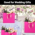 thumbnail image 5 of 20pcs Hot Pink Gift Bags with Bow Handle, Sturdy Paper Wrap Bags for Wedding, Baby Shower, Birthday, Party Favors, 5 of 6
