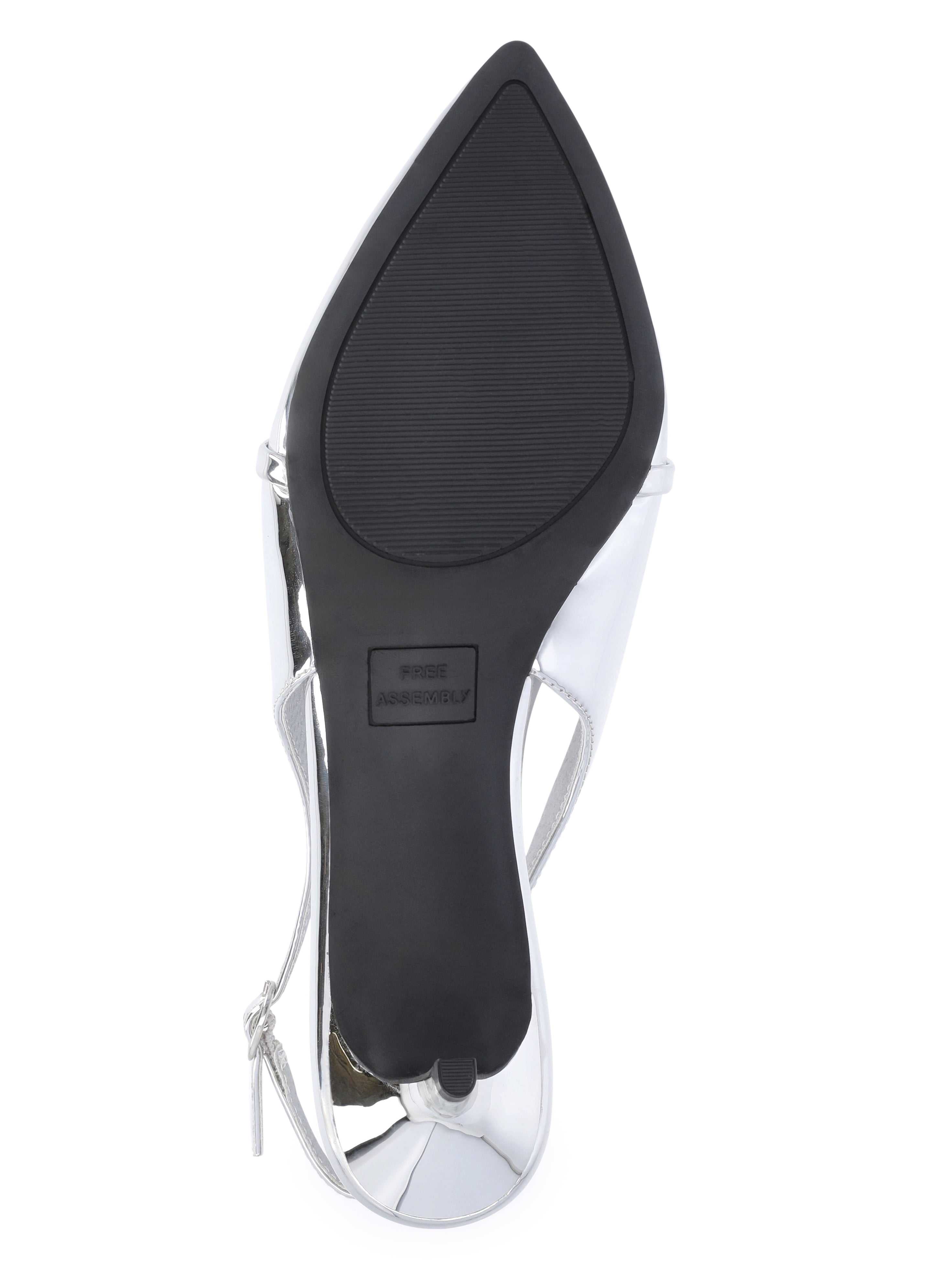 Free Assembly Women's Slingback Kitten Heel Shoes with Bow