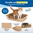 thumbnail image 3 of KittyGoHere Senior Cat Litter Box, Large, Beige (1 Pack), 3 of 7