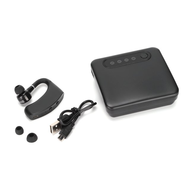Auriculares Bluetooth V12 inalámbricos con una sola oreja colgante manos libres con pantalla Digital LED para oficina de negocios con compartimento de carga