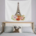 thumbnail image 2 of FREEAMG Tapestry Wall Hanging Flowers Paris Eiffel Tower Tapestry Decorative Wall TapestriesWall Blanket Bedding Tapestry for Bedroom Living Room Dorm Home Decor 80x60 inch, 2 of 7