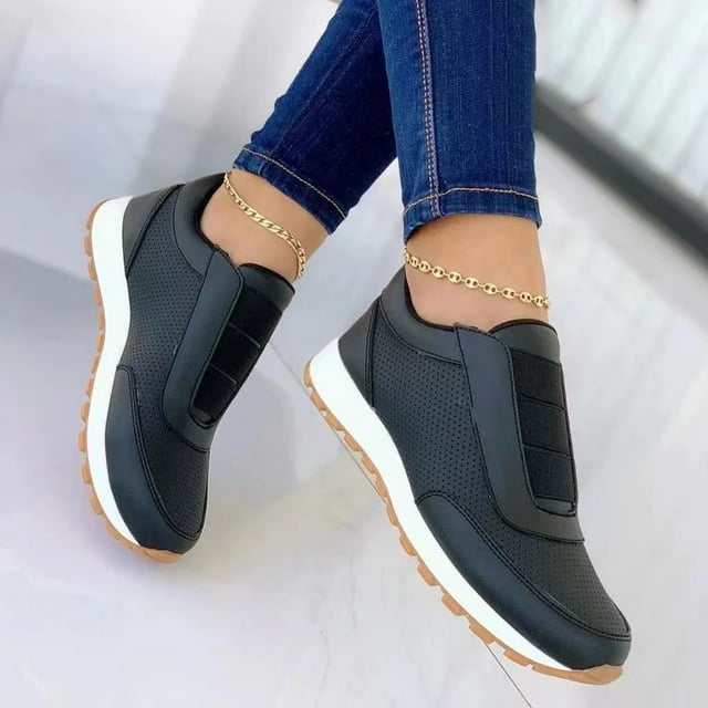 Qertyioot Espadrilles de Mode pour Femmes Liquidation Chaussures à Enfiler pour Femmes Confort Confortables pour la Marche Chaussures à Enfiler