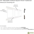 thumbnail image 2 of Ekena millwork 94 1/2"L (Adjustable 40"H to 44"H) Ashford Square Panel Traditional Wainscot Paneling Kit, 2 of 10
