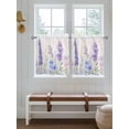 thumbnail image 7 of Half Window Curtains 24 Inches Long, Lavender Spring Window Treatment Curtain Drapes, Farmhouse Pastoral Pastel Flowers Short Curtains Tiers for Kitchen Over Sink, 27.5"x24", 2 Panels, 7 of 7