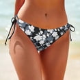 thumbnail image 2 of Women Swimwear Seaxy Printed Bikini Bottoms Tie Side Brazilian Beachwear Sexy Swim Bottom Pool Beachwear, 2 of 9