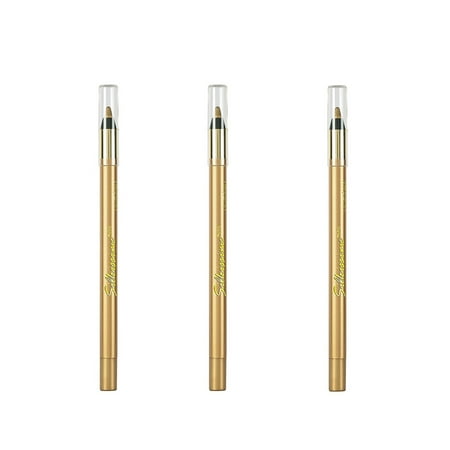 L'Oreal Paris Infallible Silkissime Eyeliner, 280 Gold, 0.03 Oz (3 Pack) + Schick Slim Twin ST for Sensitive