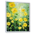 thumbnail image 2 of Designart "Sunny Buttercup Delight" Buttercups Floater Framed Wall Art Prints, 2 of 5