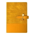 thumbnail image 2 of Yellow A5 Leather Notebook with Buckle Closure, Professional Reusable Notebook A5, Lined Journal Diary, Business Planner, Office Writing Notebook, 224 Pages, 2 of 8