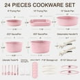 thumbnail image 5 of 23pcs Pots and Pans Non Stick, Cookware Sets Detachable Handle, Induction Kitchen Pots and Pans,NonStick Cooking Set, Oven/Dishwasher/Fridge , Space Saving,Healthy Kitchen Cookware Sets, 5 of 6