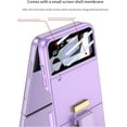 thumbnail image 4 of Compatible Samsung Z Flip 4 Case with Ring Stand, Ultra-Thin Cover Built-in Camera Lens Screen Protector Shockproof Phone Case for Samsung Galaxy Z Flip 4 Case, Purple, 4 of 14