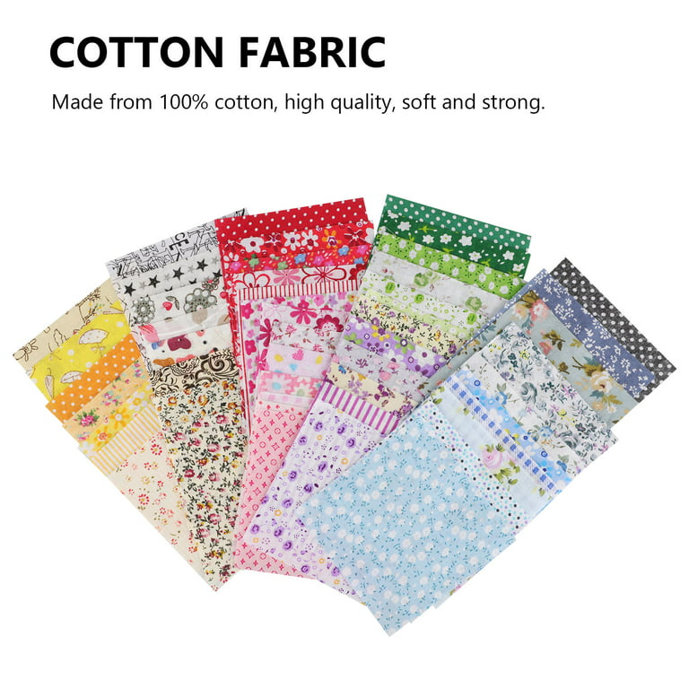 Chris.W 35Pcs Quilting Fabric Squares Sheets, 10x10 Cotton Craft Fabric  Bundle Patchwork Pre-Cut Quilt Squares for DIY Sewing Scrapbooking Quilting