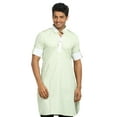 thumbnail image 4 of Saris and Things Kurta en Tissu de Coton Vert Clair pour Hommes. Ce Produit Est Fait sur Commande., 4 of 5