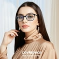 thumbnail image 3 of Cat Eye Distance Glasses for Women Oversized Near Sighted Vision Driving See Far Eyeglasses Fashion Nearsighted Non Prescription Myopia Farsighted Glass Stylish Blue Light Nearsightedness Frame -1.75, 3 of 10