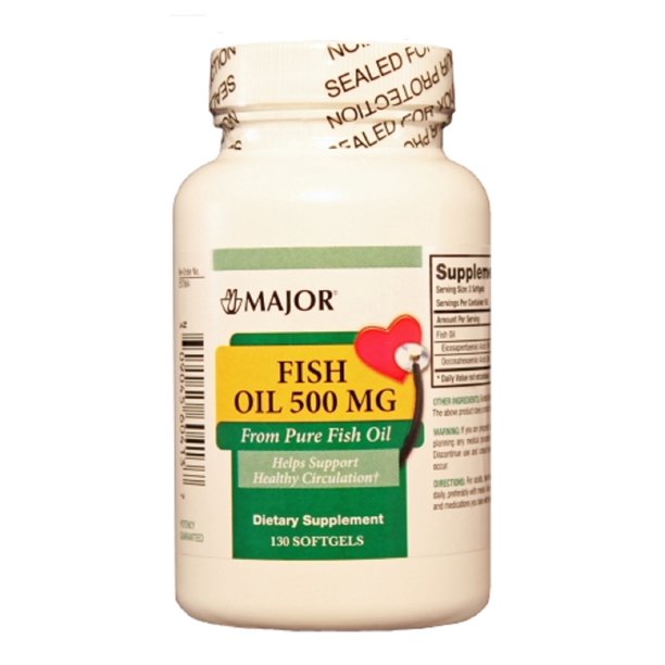 MAJOR FISH OIL 500MG SOFTGELS FISH OIL500 MG Pale Yellow 500 MG