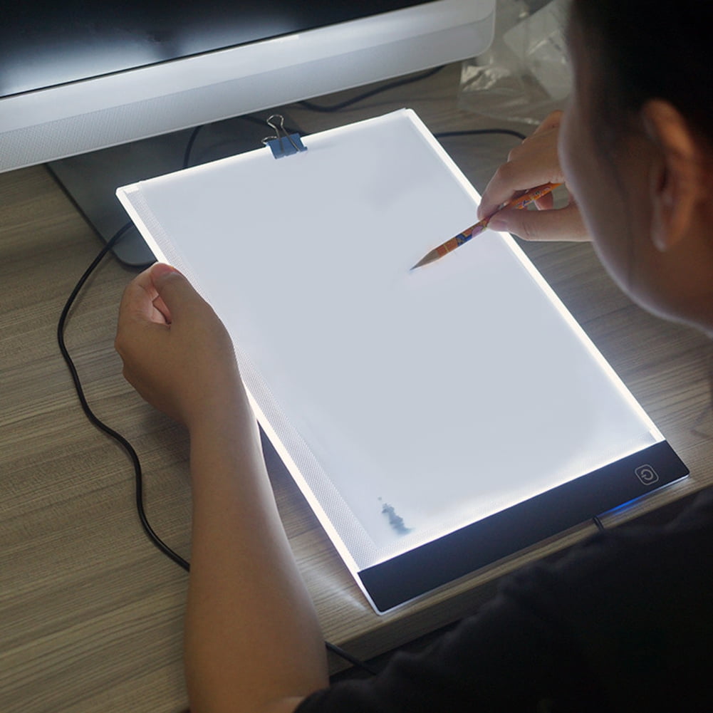 AMONIDA LED Light Pad, A2 A3 A4 LED Slim Art Craft Drawing Tracing Light  Box Pad Board Lightbox,A2 A3 A4 LED Slim Art Craft Drawing Tracing Light  Box Pad Board US 110-240V 