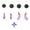 Gradient, variant on Rupoun Metal Thumbsticks Replacement Parts for Xbox Elite Controller Series 2 Core, Magnetic Joysticks, Paddles, D-Pad Kit (10 Pieces / 4.33 inches) - Gradient