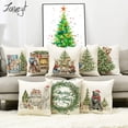 thumbnail image 2 of Árbol de Navidad de animales lindos Funda de cojín de lino Funda de almohada de granja Sofá Decoración del Hogar Navidad 2023 Decoración de Año Nuevo, 2 of 4