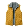 thumbnail image 5 of Womens Collared Vest Quilted Zip Front Fleece Lined Collar Regular Fit Fall Winter Vest, 5 of 7