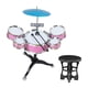 thumbnail image 4 of Batería infantil, juguete educativo, 5 tambores, instrumento musical de simulación Rosa, 4 of 9