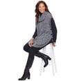 thumbnail image 3 of Woman Within Plus Size Marled Knit Cowl Neck Poncho Sweater, 3 of 3