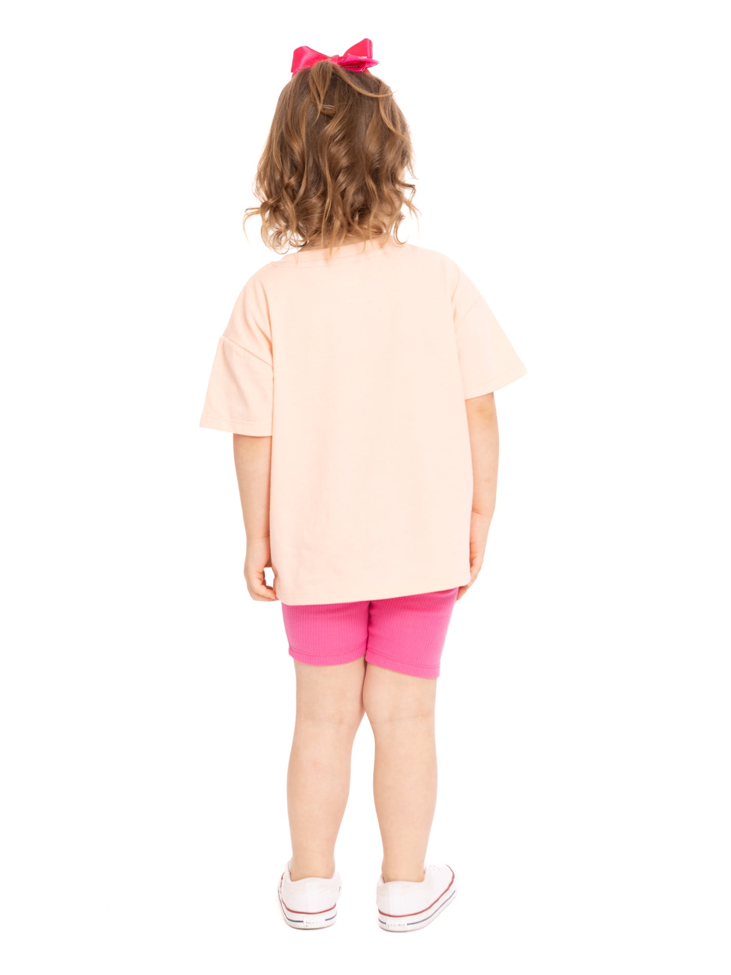 Peppa Pig Toddler Girls Graphic Tee and Bike Shorts Set, 2-Piece, Sizes 12M-5T