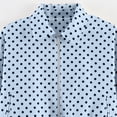 thumbnail image 6 of Women's Polka Dot Cropped Jacket Lightweight Zip Up Lapel Casual, 6 of 6