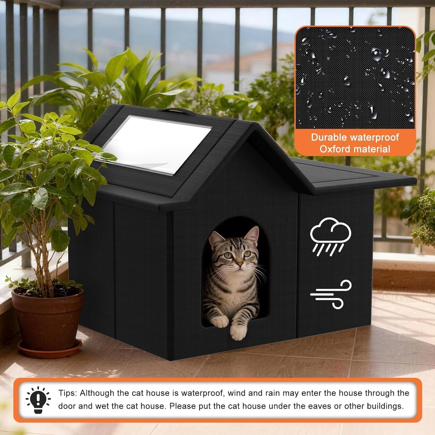 Outdoor  House, Weatherproof Pet Shelter for Cats, Durable  Bed for Outdoor Indoor, Easy Assembly