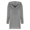 thumbnail image 6 of QUINDOS Womens Cardigan Sweaters Women's Fashion Solid Color Long-Sleeved Hooded Pocket Cardigan Sweater, 6 of 7