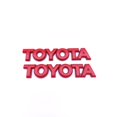 thumbnail image 3 of 2 x metal toyota letra logo coche auto lado trasero emblema insignia pegatina pegatina toyota, 3 of 3