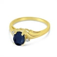 thumbnail image 3 of 10k Yellow Gold Oval Sapphire And Diamond Ring, 3 of 6