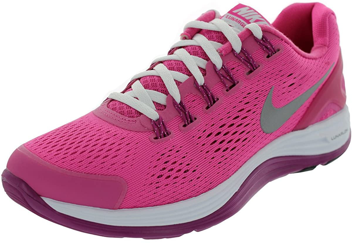 creencia humedad Reacondicionamiento Nike Lunarglide 4 Dersert Pink Rave Pink Black Reflect Silver GS Kids  Running GS - Walmart.com