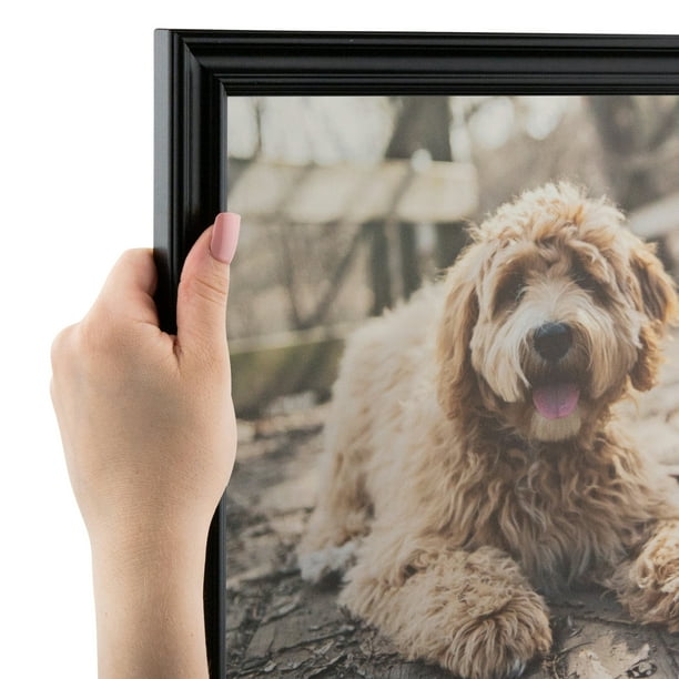ArtToFrames 9x12 Inch Black Picture Frame, This Black Wood Poster Frame