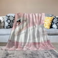 thumbnail image 5 of GooTPa Beautiful White Swan Pattern Flannel Blanket, Durable Soft and Warm Flannel Blanket for Bed Sofa Travel and Camping Multi-purpose Gift for Family and Friends - 50*60in, 5 of 7