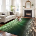 thumbnail image 2 of Large Area Rugs for Living Room Bedroom, Dark Green Ocean Waves 6'x9' Rug Washable Carpet Runner Indoor Outdoor, Summer Beach Coastal Abstract Non Slip Floor Mats Rug for Kitchen, Playroom, 2 of 8
