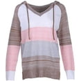 thumbnail image 3 of Womens Pullover Hoodie Sweaters Color Block Long Sleeve Sweatshirts Lounge Hoodie Tops, 3 of 8