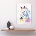 thumbnail image 4 of Artery8 Colourful Horse Head Portrait Modern Watercolour Living Room Large Wall Art Poster Print Thick Paper 18X24 Inch, 4 of 5