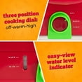 thumbnail image 5 of Taco Tuesday Tamales Steamer and Food Warmer with Three Position Cooking Dial, Red, 5 of 5